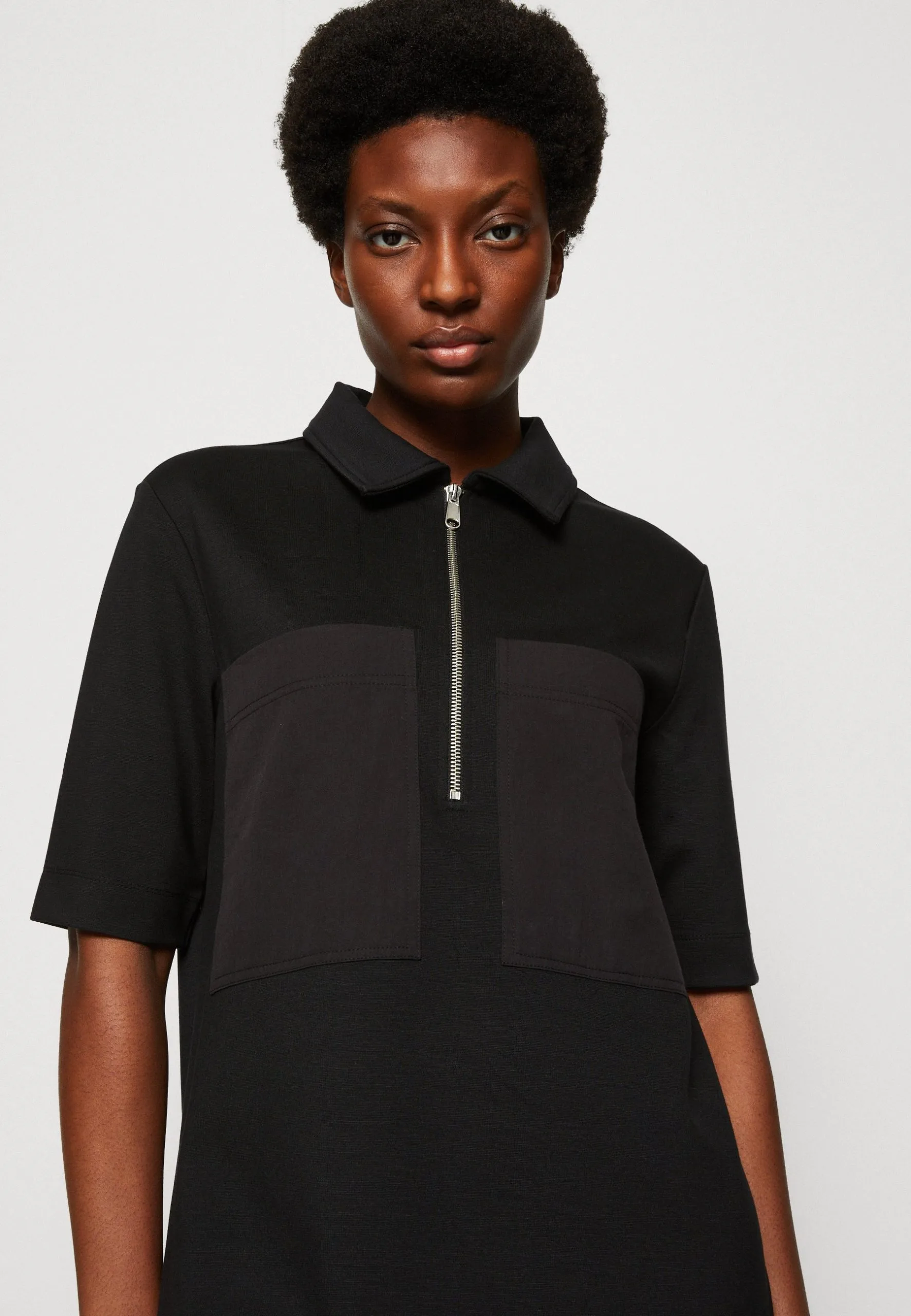 ESPRIT Zip Dress - Jerseykjole - Black 6 ESPRIT Zip Dress - Jerseykjole - Black - Bilde 4