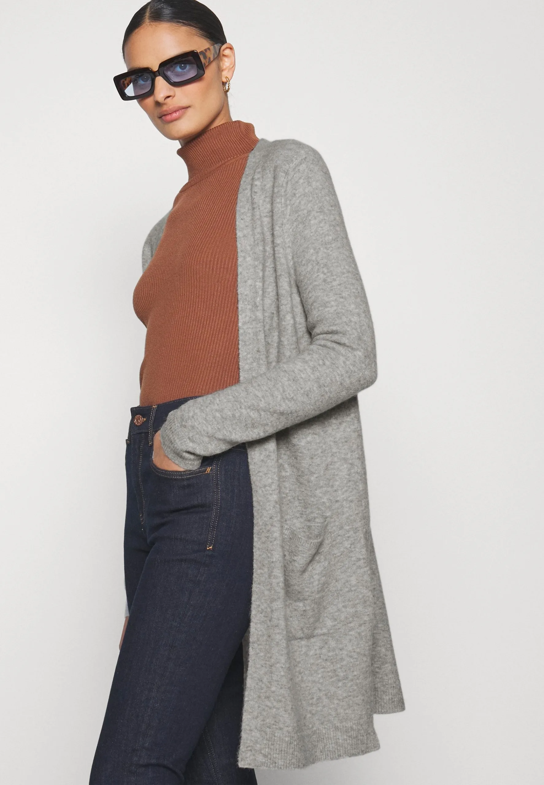 ESPRIT Mix Long Cardigan - Cardigan - Light Grey 6 ESPRIT Mix Long Cardigan - Cardigan - Light Grey - Bilde 4
