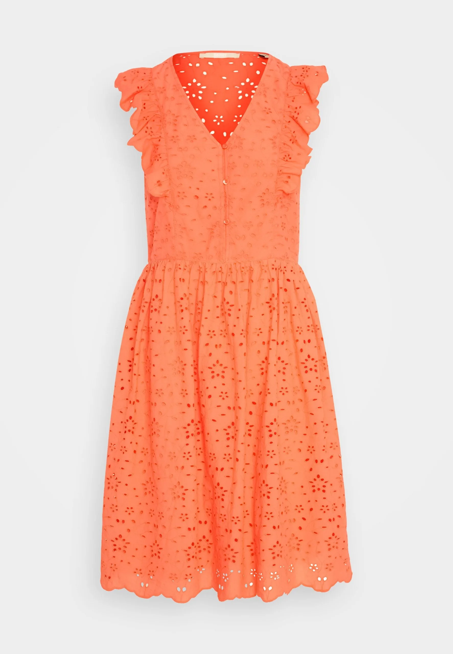 Edc By Esprit Anglaise D - Kjole - Coral Orange 7 Edc By Esprit Anglaise D - Kjole - Coral Orange - Bilde 5