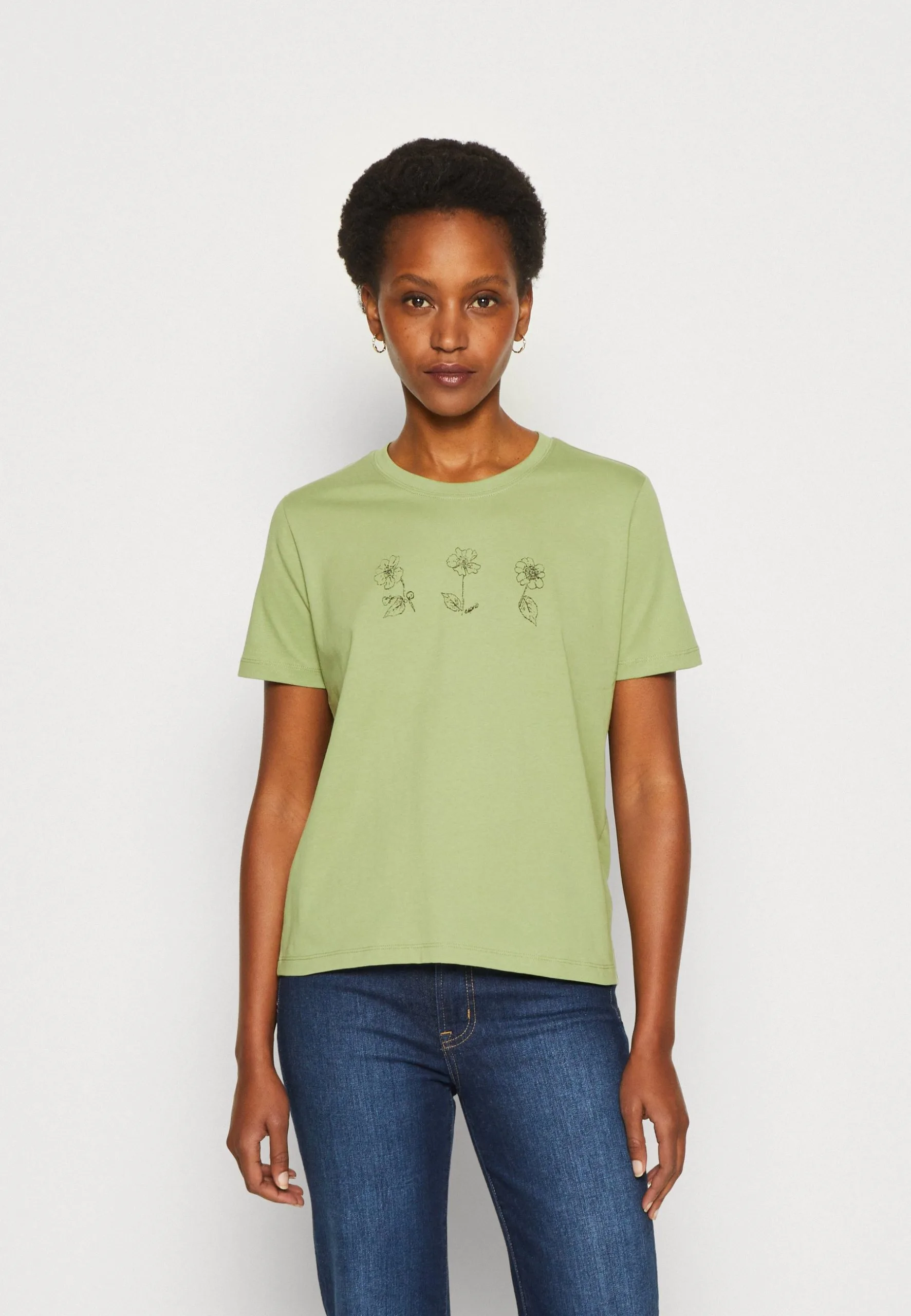 Edc By Esprit Tee- T-Shirts Med Print - Pistachio Green 3 Edc By Esprit Tee- T-Shirts Med Print - Pistachio Green