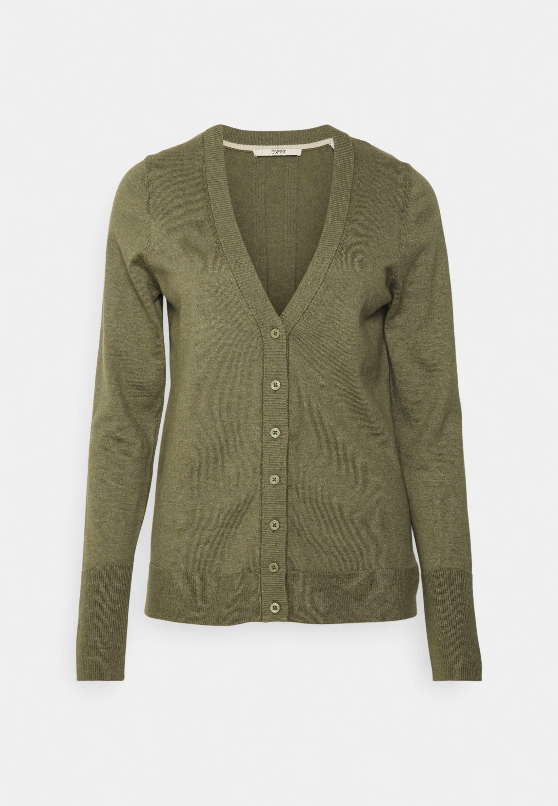 ESPRIT Button Cardigan - Cardigan - Khaki Green 7 ESPRIT Button Cardigan - Cardigan - Khaki Green - Bilde 5