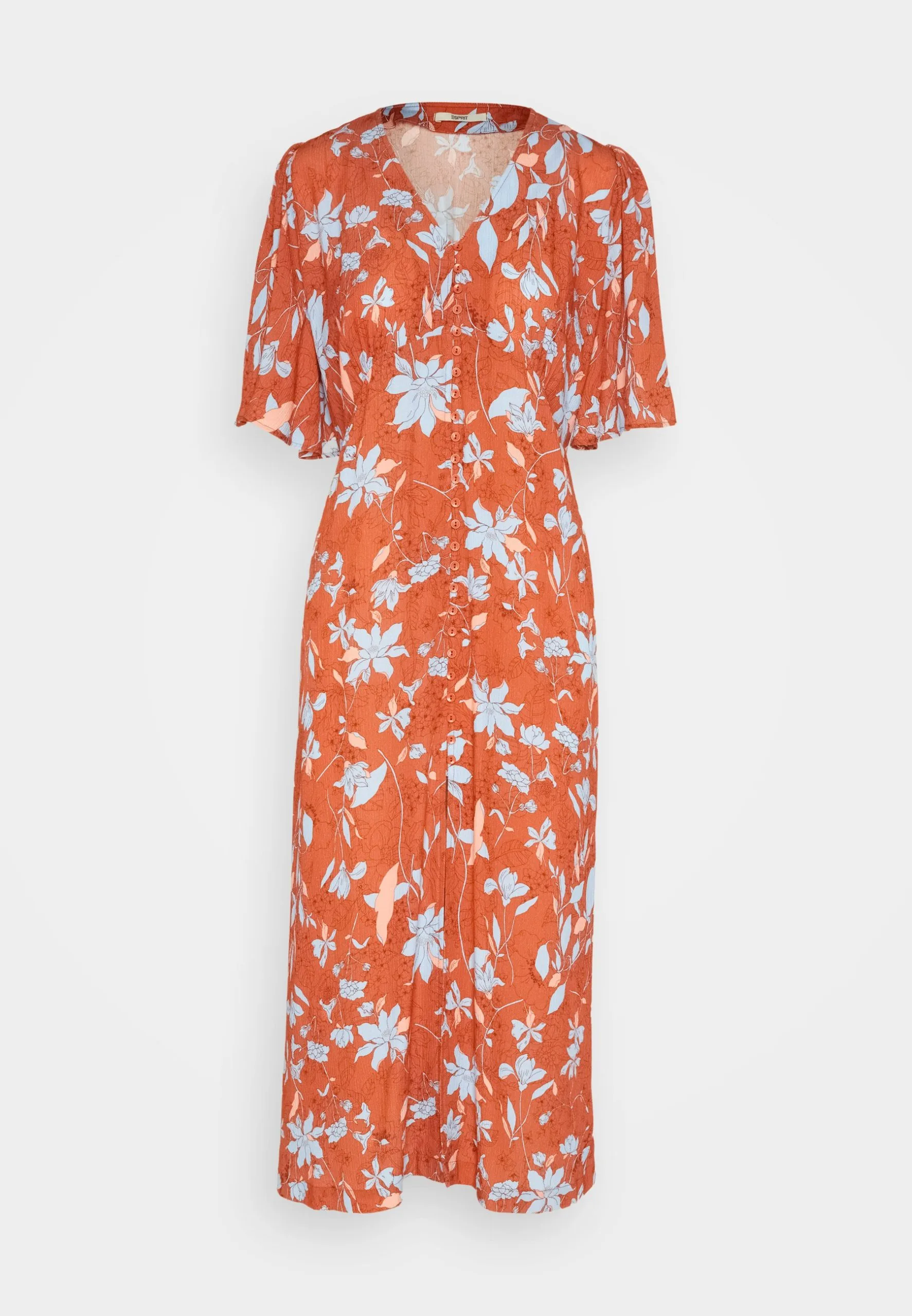 ESPRIT Dress - Skjortekjole - Coral Orange 7 ESPRIT Dress - Skjortekjole - Coral Orange - Bilde 5