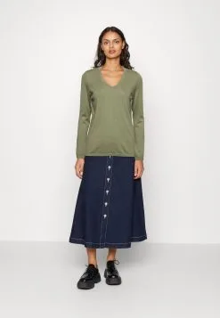 Edc By Esprit V Neck- Strikkegenser - Light Khaki -ESPRIT Butikk 150b16af87da4b9da80409a9bddf1c8c