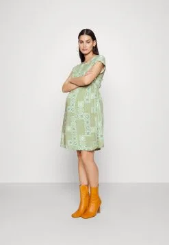 ESPRIT Butikk 41 Dress Woven Nursing Short Sleeve- Jerseykjole - Real Olive