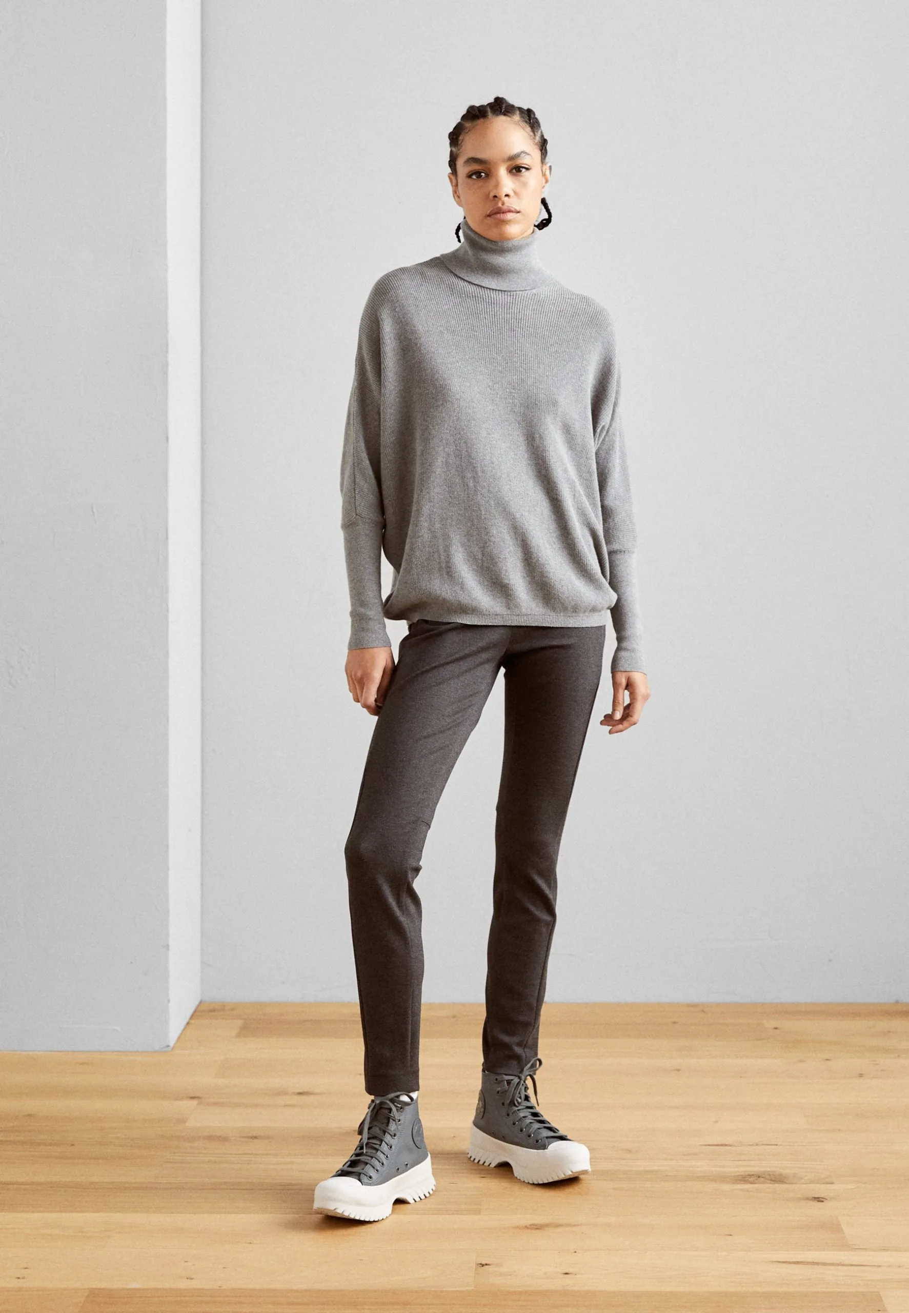 ESPRIT Badwing Rollneck- Strikkegenser - Medium Grey 4 ESPRIT Badwing Rollneck- Strikkegenser - Medium Grey - Bilde 2