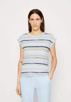 ESPRIT Stripe - T-Shirts Med Print - Light Blue/Lavender