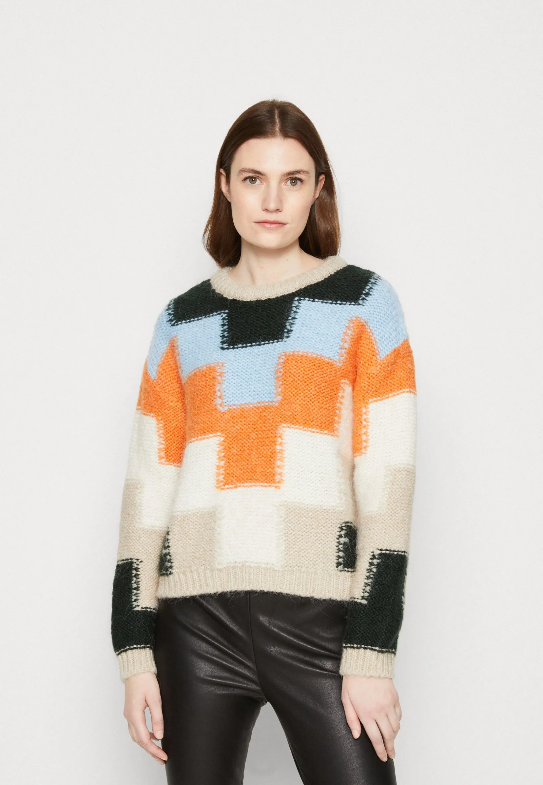 ESPRIT Intarsia Sweater - Strikkegenser - Light Taupe 3 ESPRIT Intarsia Sweater - Strikkegenser - Light Taupe