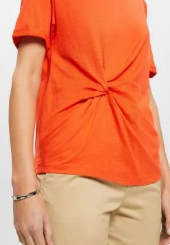 ESPRIT Twisted Hem - T-Shirts Med Print - Orange Red -ESPRIT Butikk 2f69531f912b46afbe6dd551eb532367