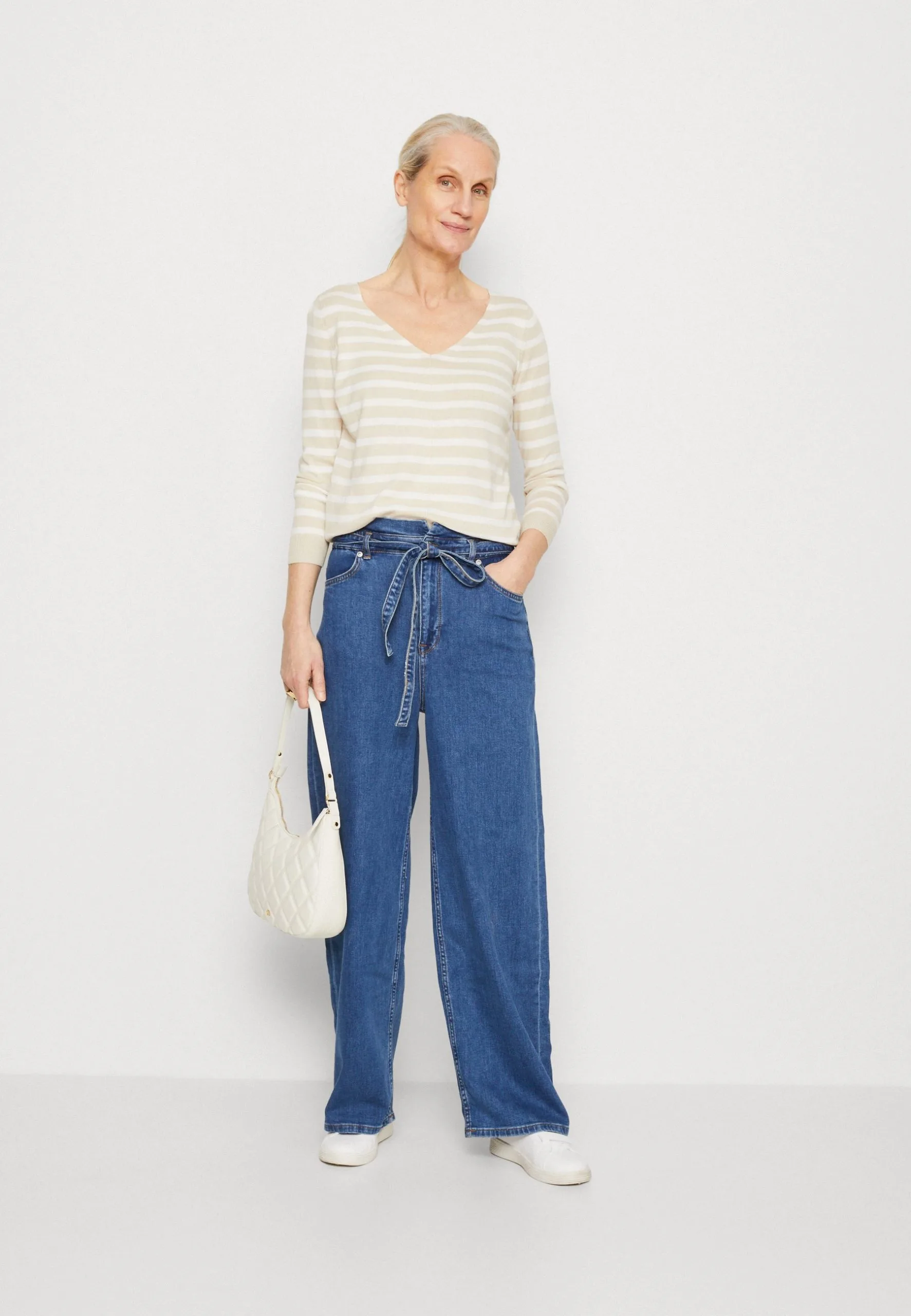 ESPRIT V Neck - Strikkegenser - Light Taupe 4 ESPRIT V Neck - Strikkegenser - Light Taupe - Bilde 2