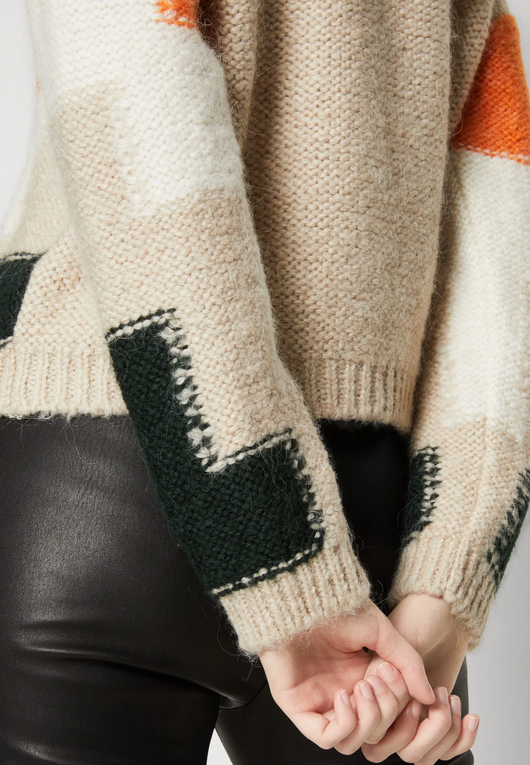 ESPRIT Intarsia Sweater - Strikkegenser - Light Taupe 8 ESPRIT Intarsia Sweater - Strikkegenser - Light Taupe - Bilde 6