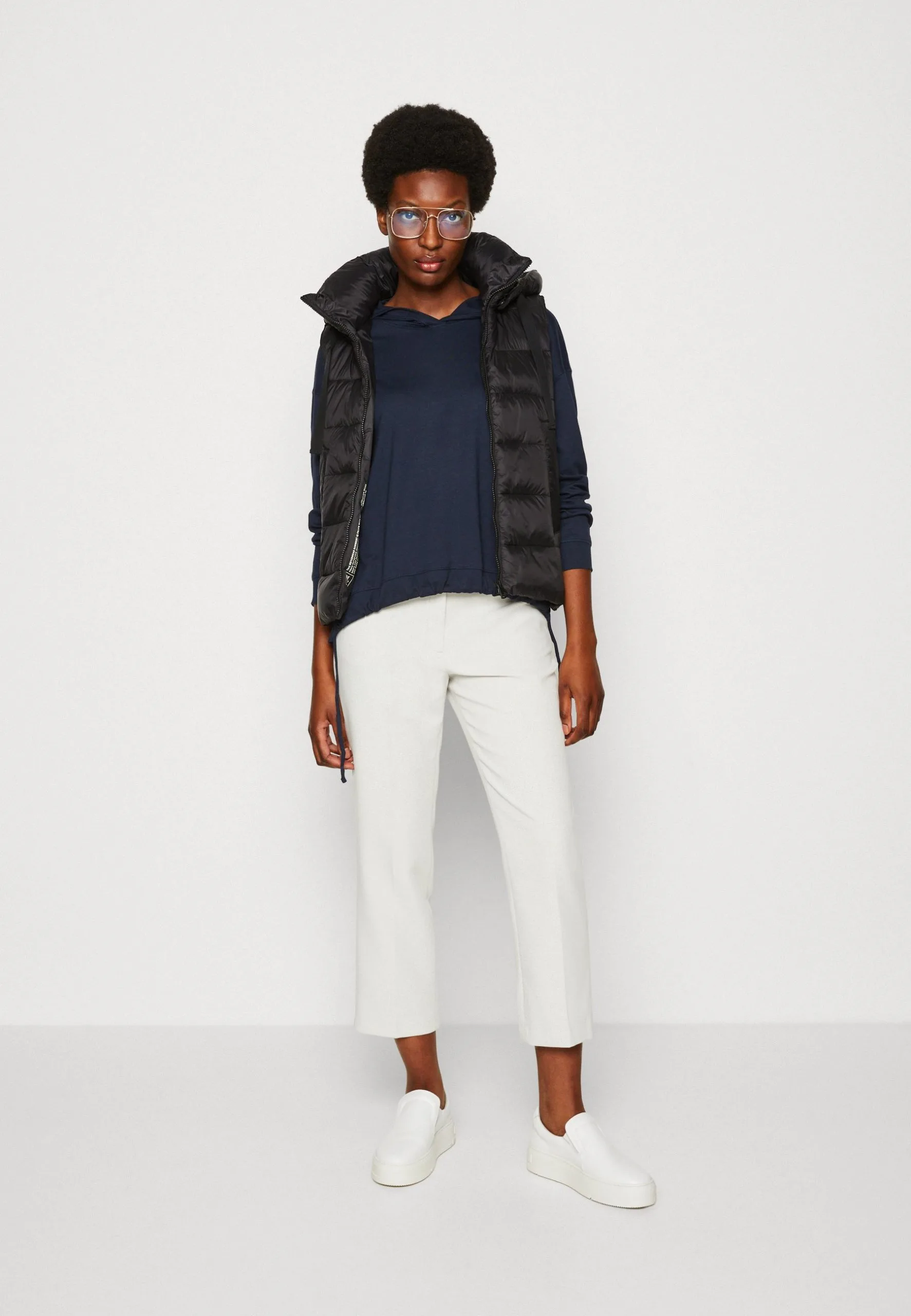 ESPRIT Bubble Hem Tee - Topper Langermet - Navy 4 ESPRIT Bubble Hem Tee - Topper Langermet - Navy - Bilde 2