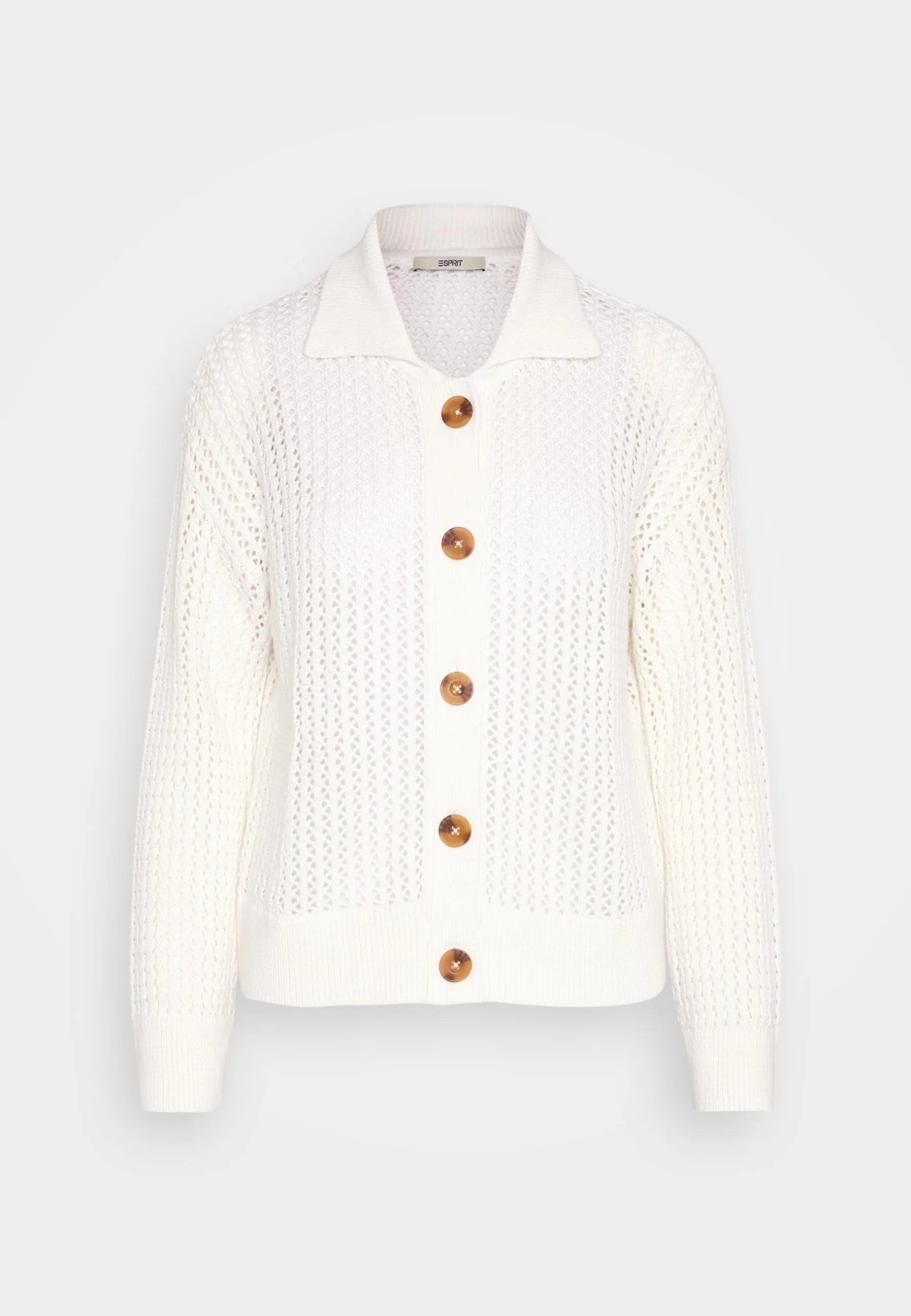 ESPRIT Struct Card - Cardigan - Off White 7 ESPRIT Struct Card - Cardigan - Off White - Bilde 5