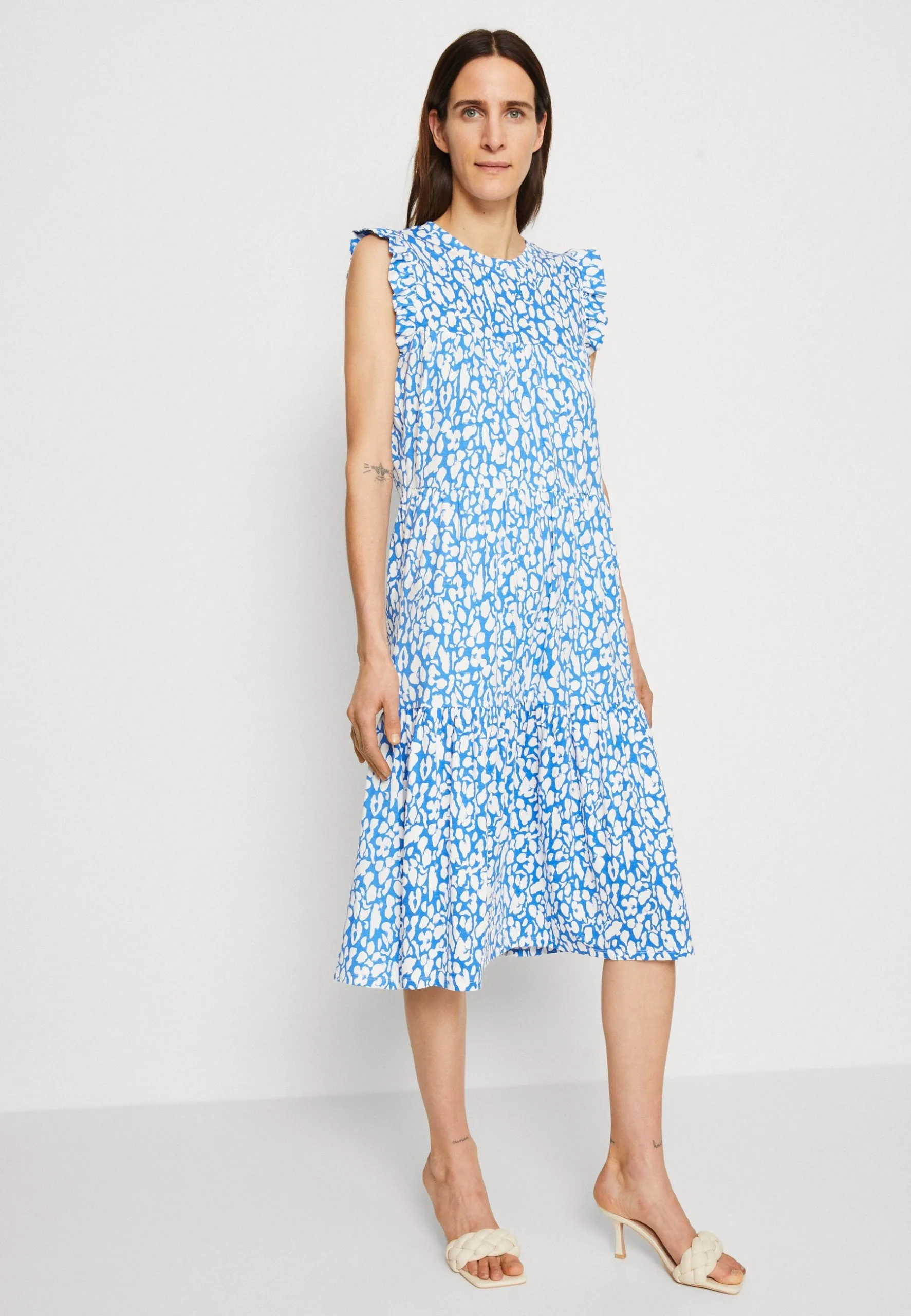 Edc By Esprit Printed - Kjole - Bright Blue 6 Edc By Esprit Printed - Kjole - Bright Blue - Bilde 4