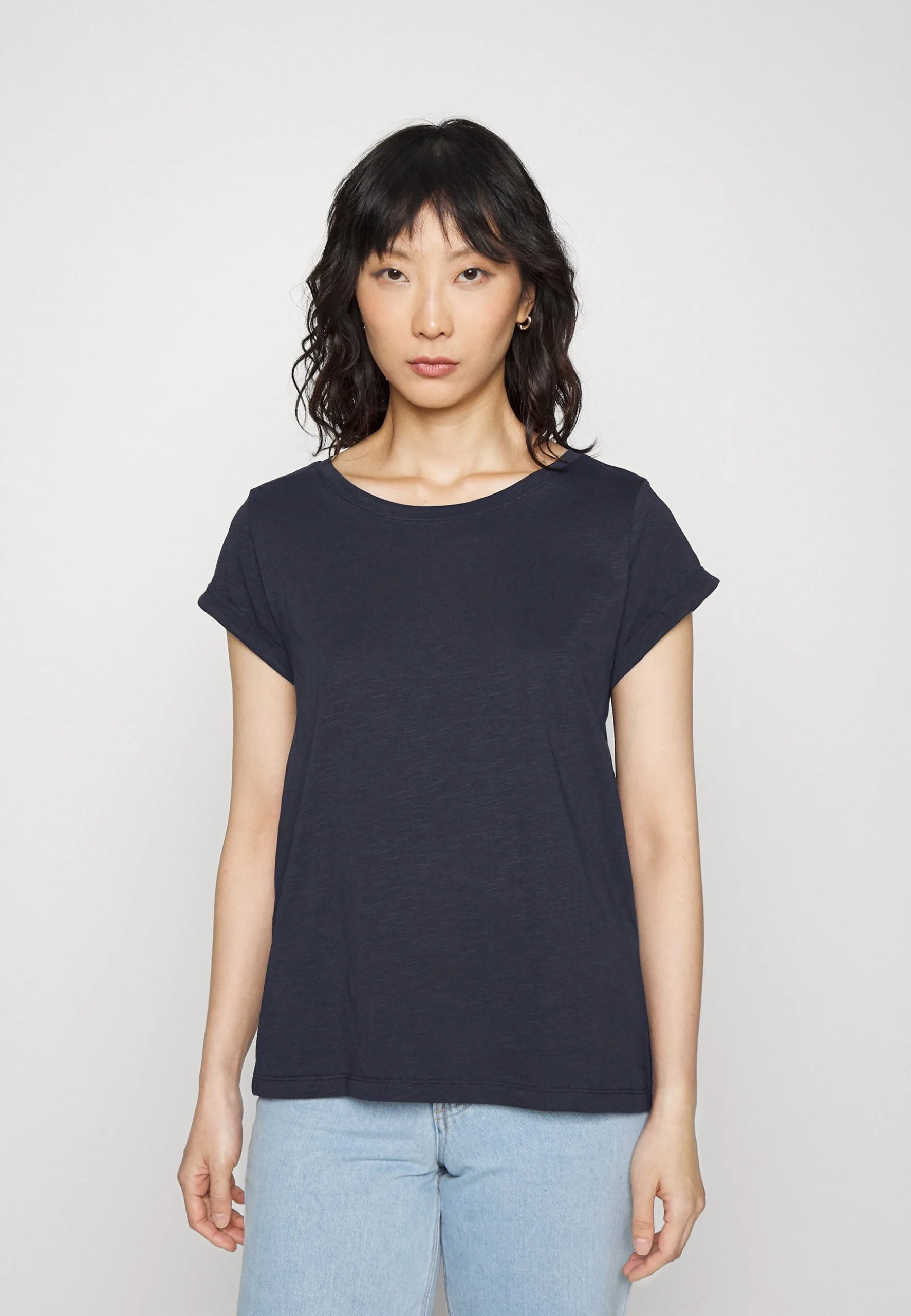 Edc By Esprit Slub Round Neck - T-Shirts - Navy 3 Edc By Esprit Slub Round Neck - T-Shirts - Navy