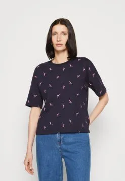 Edc By Esprit Tee - T-Shirts Med Print - Navy