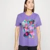 Edc By Esprit Tee - T-Shirts Med Print - Purple