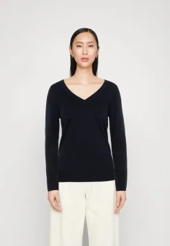 ESPRIT V Neck - Strikkegenser - Navy