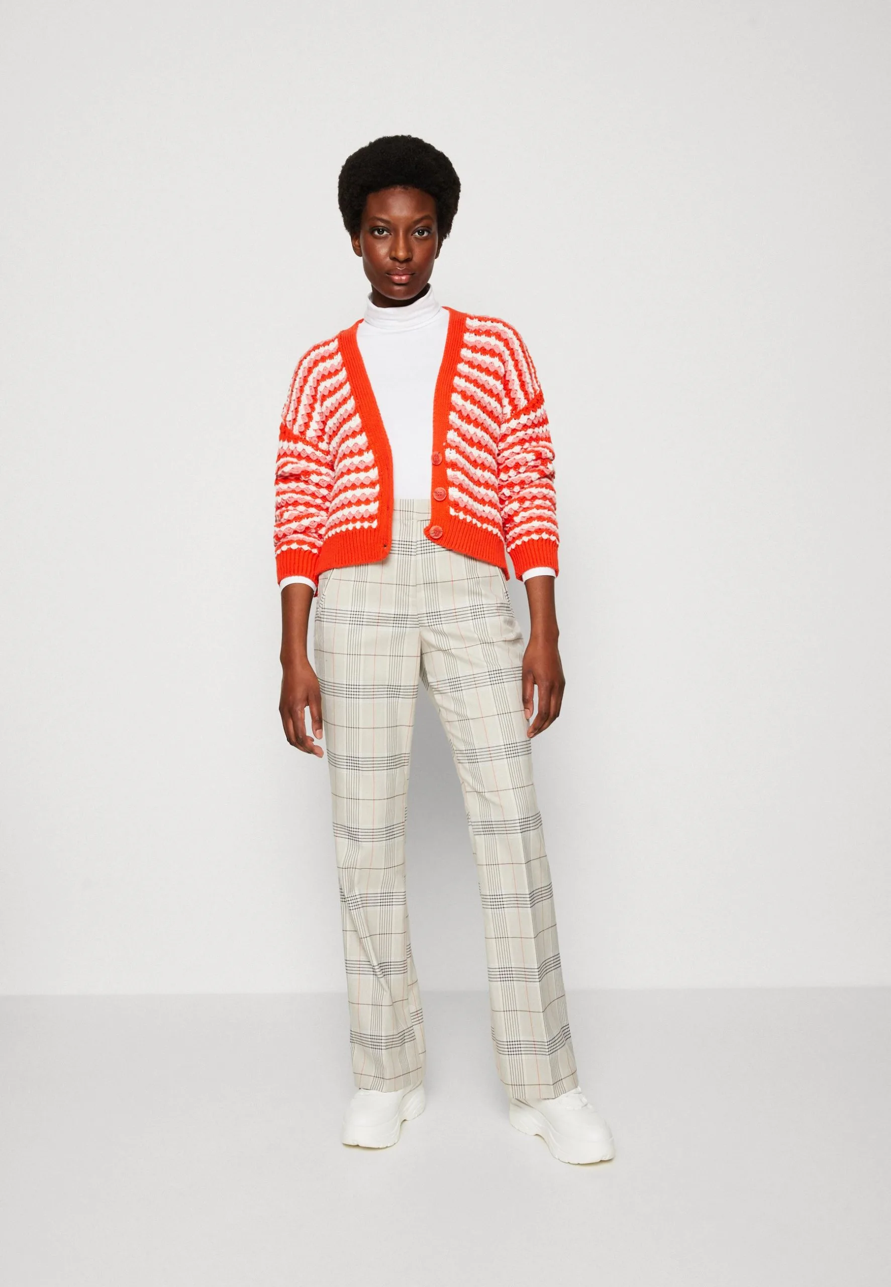 ESPRIT Chunky Tape - Cardigan - Orange Red 4 ESPRIT Chunky Tape - Cardigan - Orange Red - Bilde 2