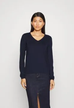 Edc By Esprit V Neck- Strikkegenser - Navy