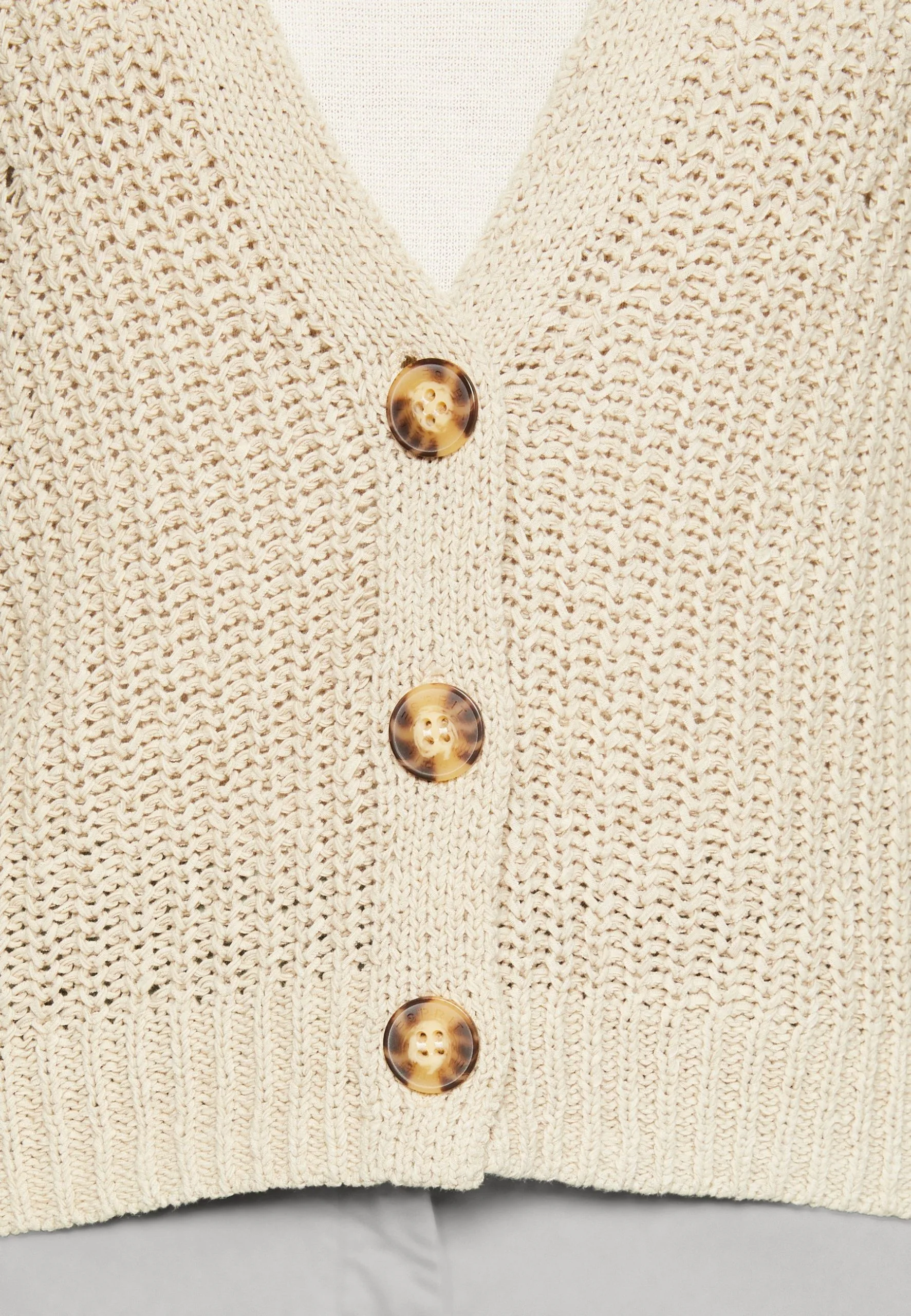 ESPRIT Tape Stitch - Cardigan - Light Taupe 8 ESPRIT Tape Stitch - Cardigan - Light Taupe - Bilde 6