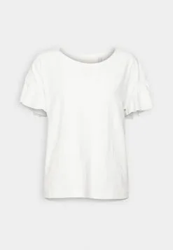 Edc By Esprit Open Structure - T-Shirts Med Print - White -ESPRIT Butikk 61db2094042944a58fb3626e8f37fd86