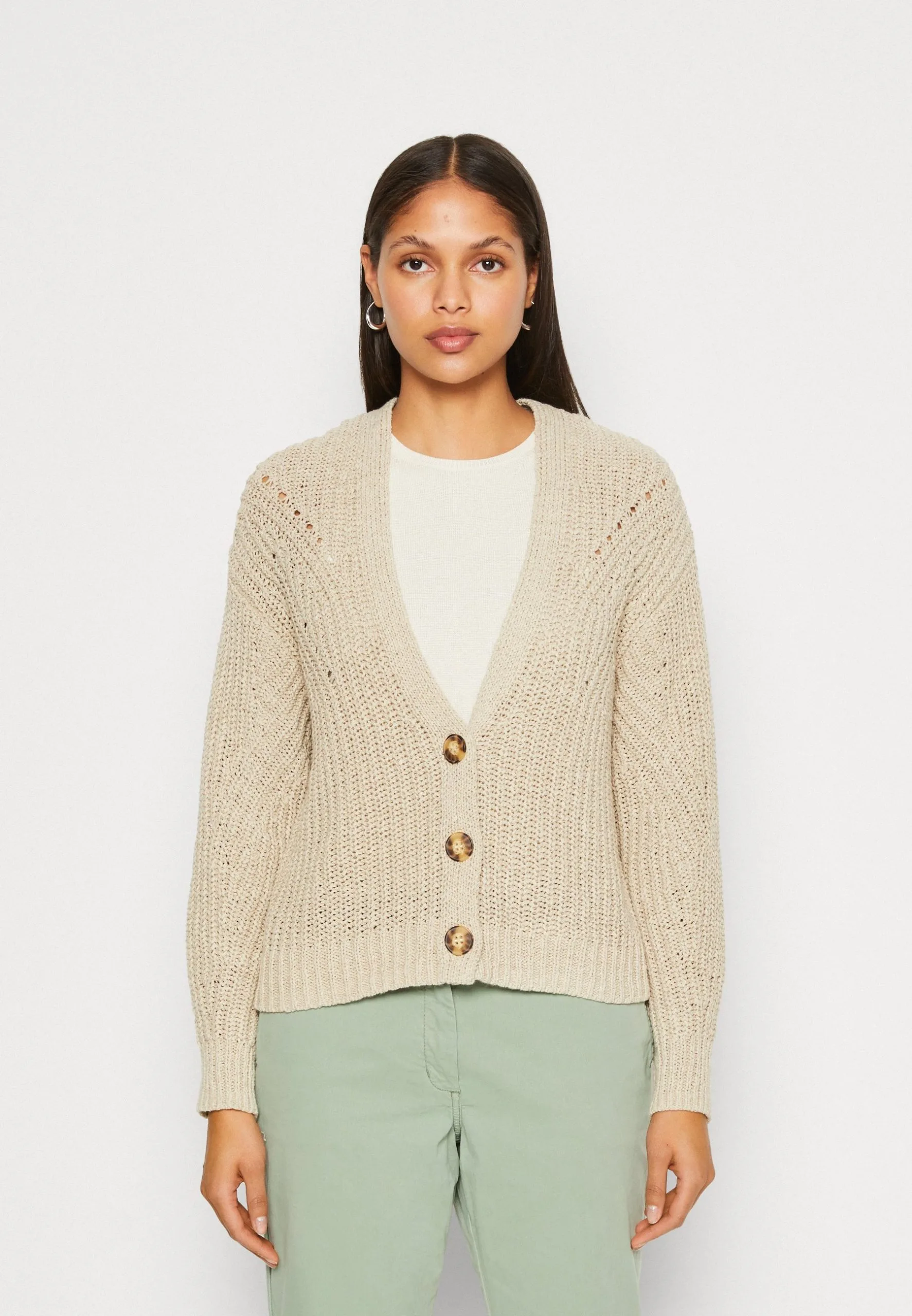 ESPRIT Tape Stitch - Cardigan - Light Taupe 3 ESPRIT Tape Stitch - Cardigan - Light Taupe
