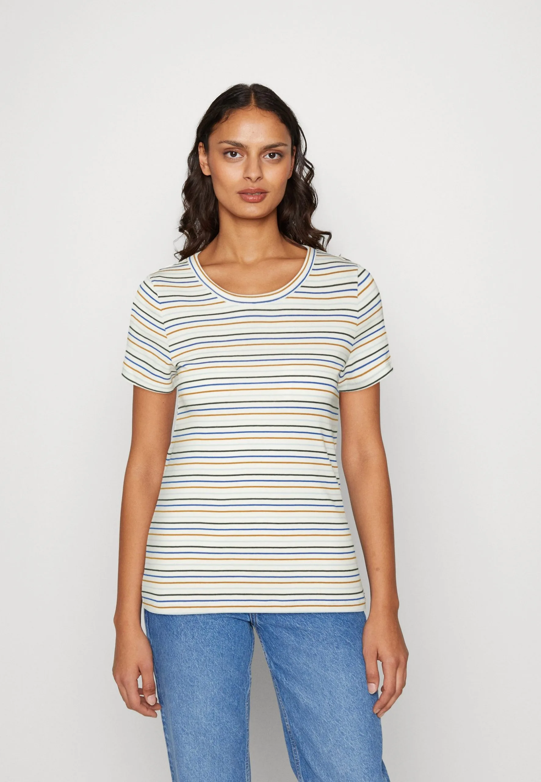 ESPRIT Striped - T-Shirts Med Print - Off White 3 ESPRIT Striped - T-Shirts Med Print - Off White