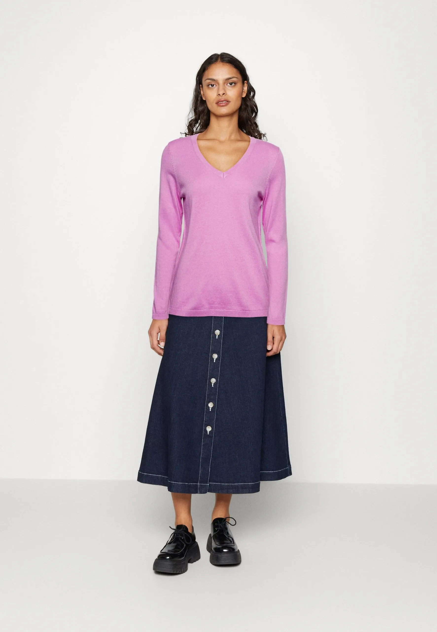 Edc By Esprit V Neck- Strikkegenser - Lilac 4 Edc By Esprit V Neck- Strikkegenser - Lilac - Bilde 2