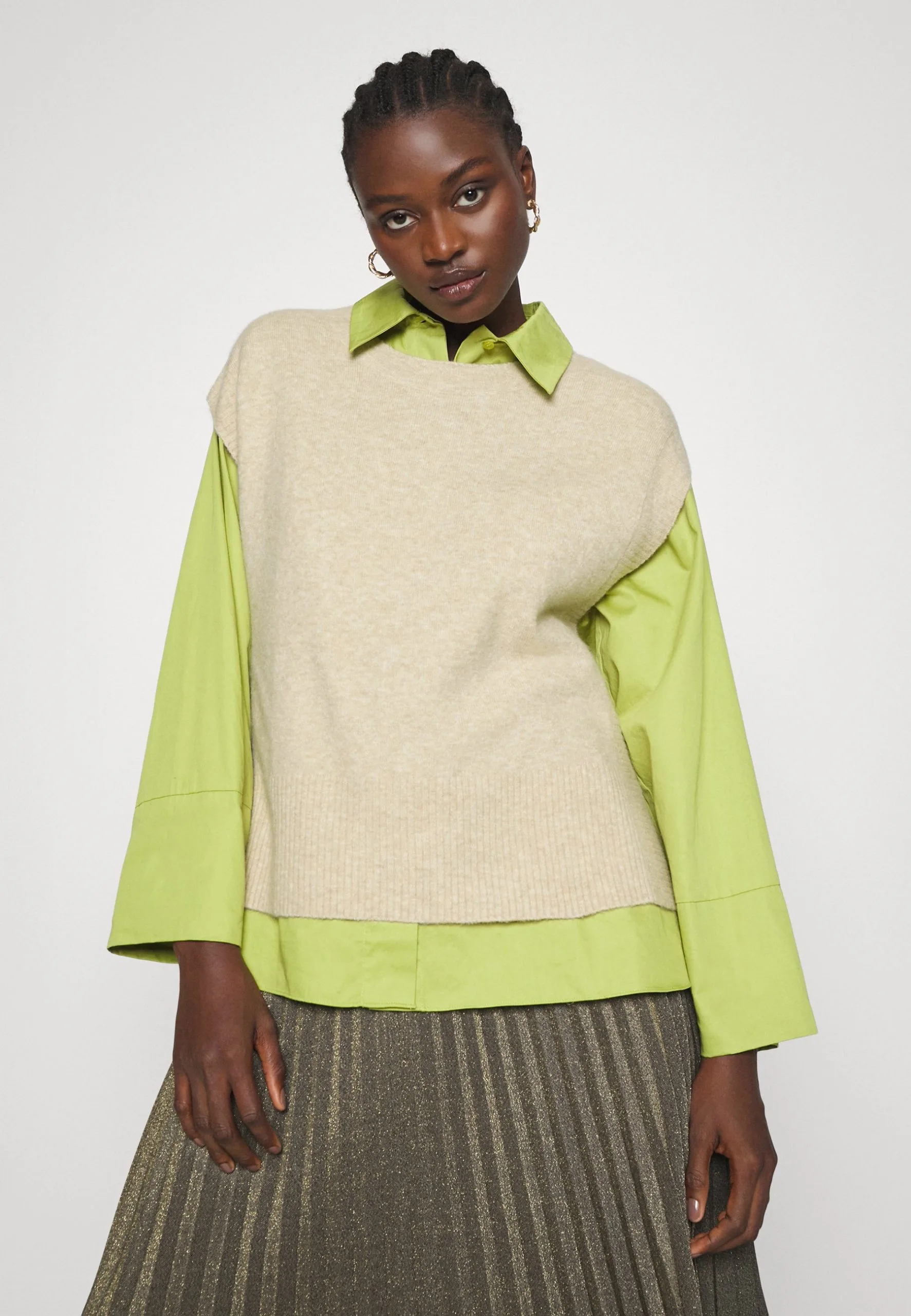 ESPRIT Vest - Strikkegenser - Sand 6 ESPRIT Vest - Strikkegenser - Sand - Bilde 4