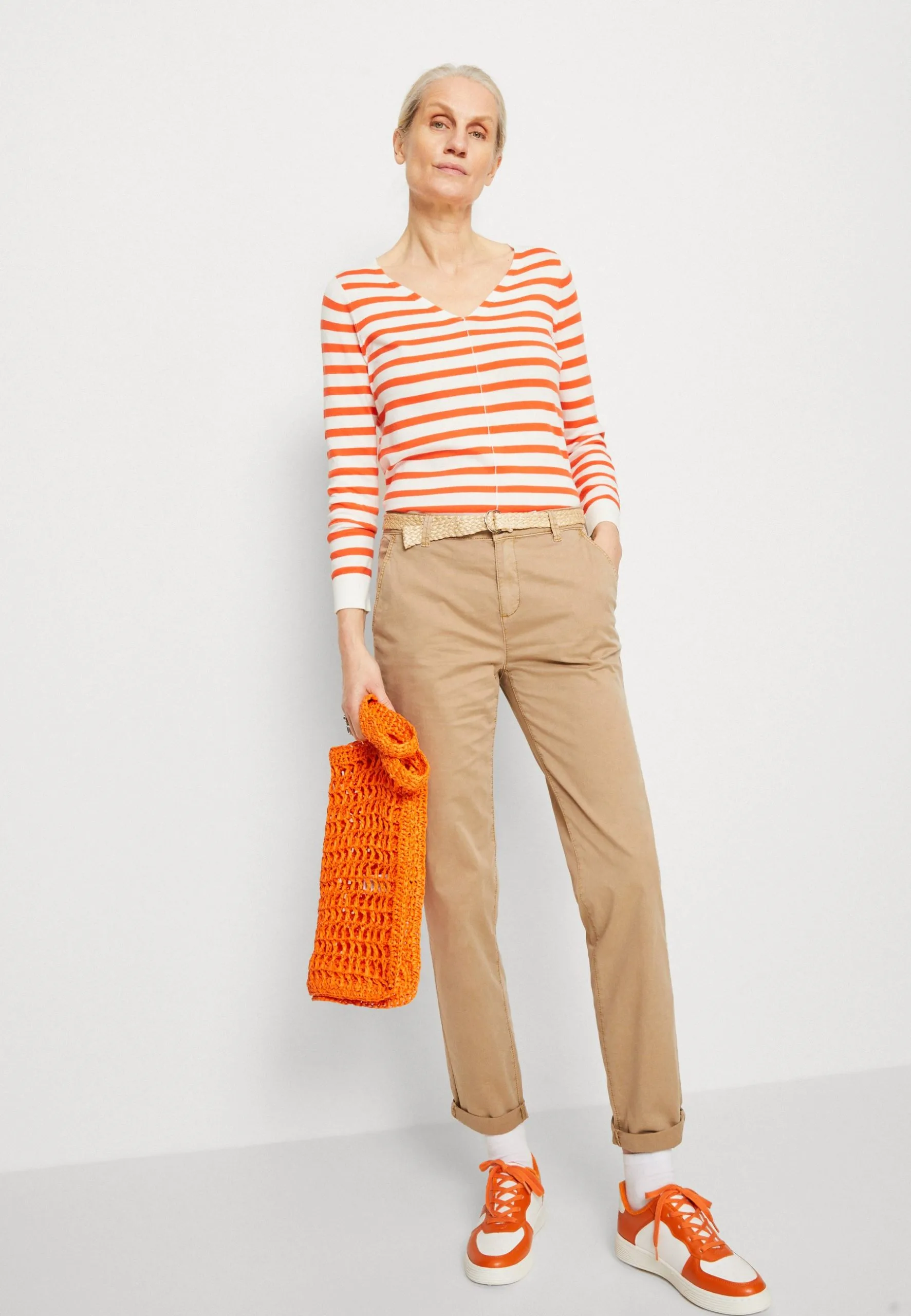 ESPRIT V Neck - Strikkegenser - Orange Red 6 ESPRIT V Neck - Strikkegenser - Orange Red - Bilde 4