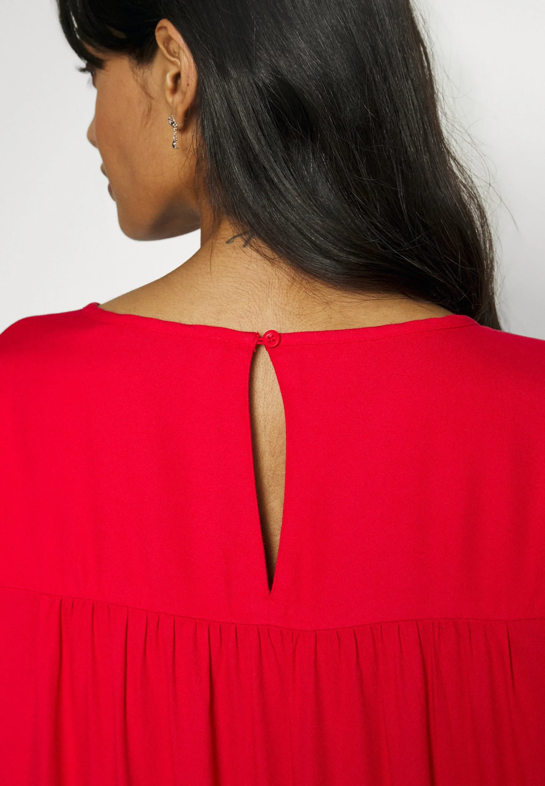 Edc By Esprit Easy Care Dress - Kjole - Dark Red 7 Edc By Esprit Easy Care Dress - Kjole - Dark Red - Bilde 5