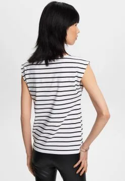 ESPRIT Sslv Stripe - T-Shirts Med Print - White -ESPRIT Butikk 7c9f51d6e0dc47bfb7f9ba31e7dd1ffc