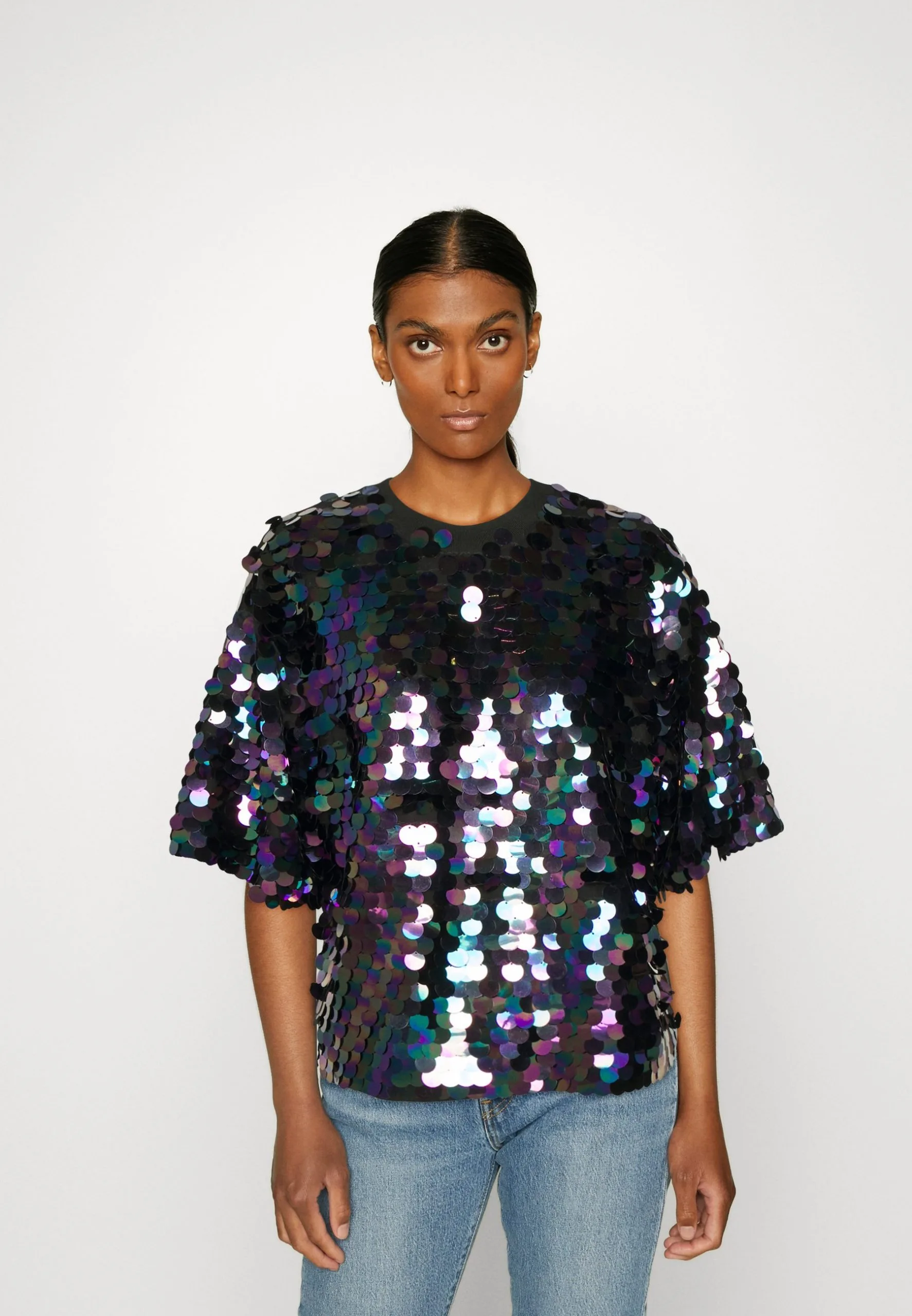 Edc By Esprit Sequins - T-Shirts Med Print - Black 3 Edc By Esprit Sequins - T-Shirts Med Print - Black