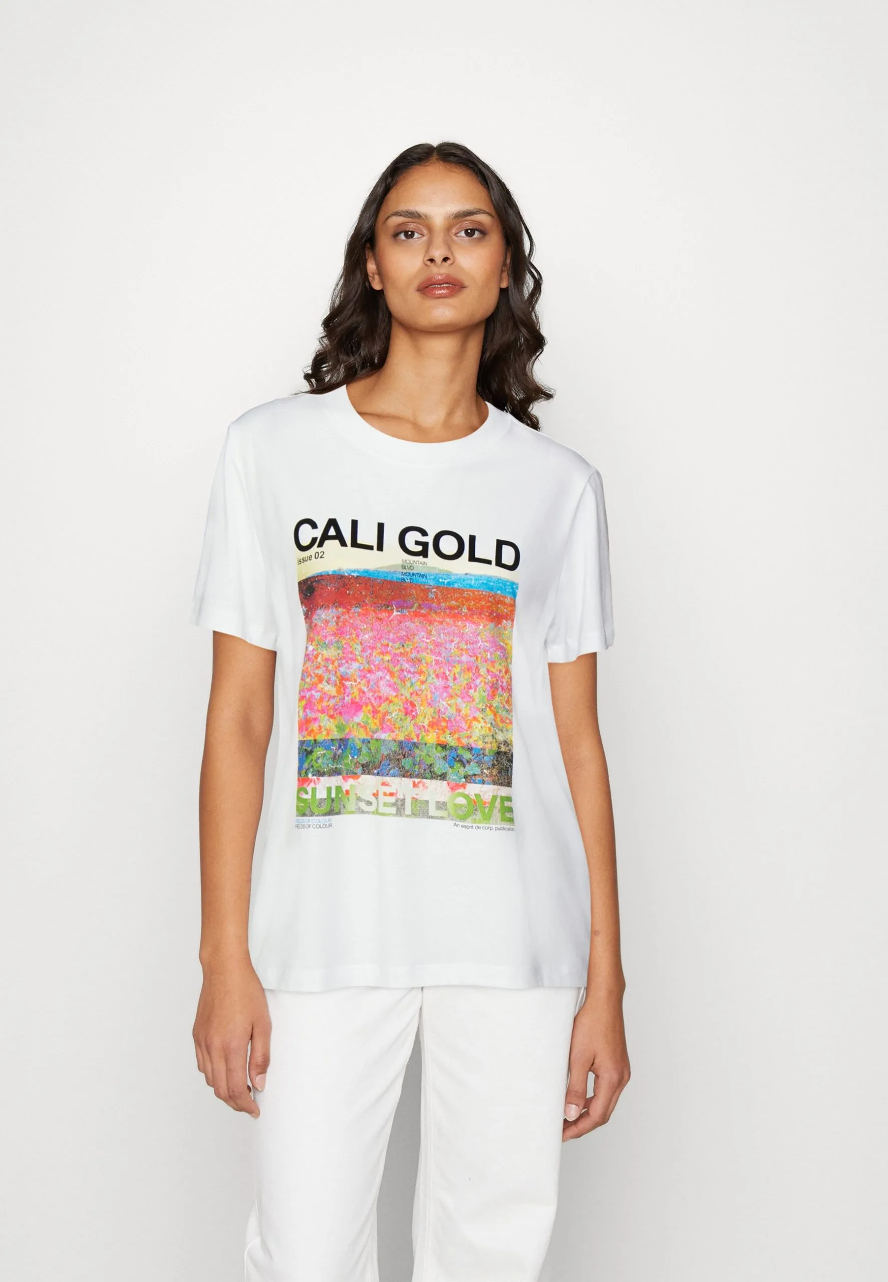 Edc By Esprit Aw Tee - T-Shirts Med Print - White 3 Edc By Esprit Aw Tee - T-Shirts Med Print - White