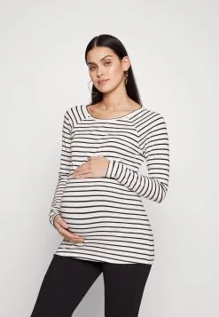 Nursing Long Sleeve Stripe - Topper Langermet - Night Sky Blue