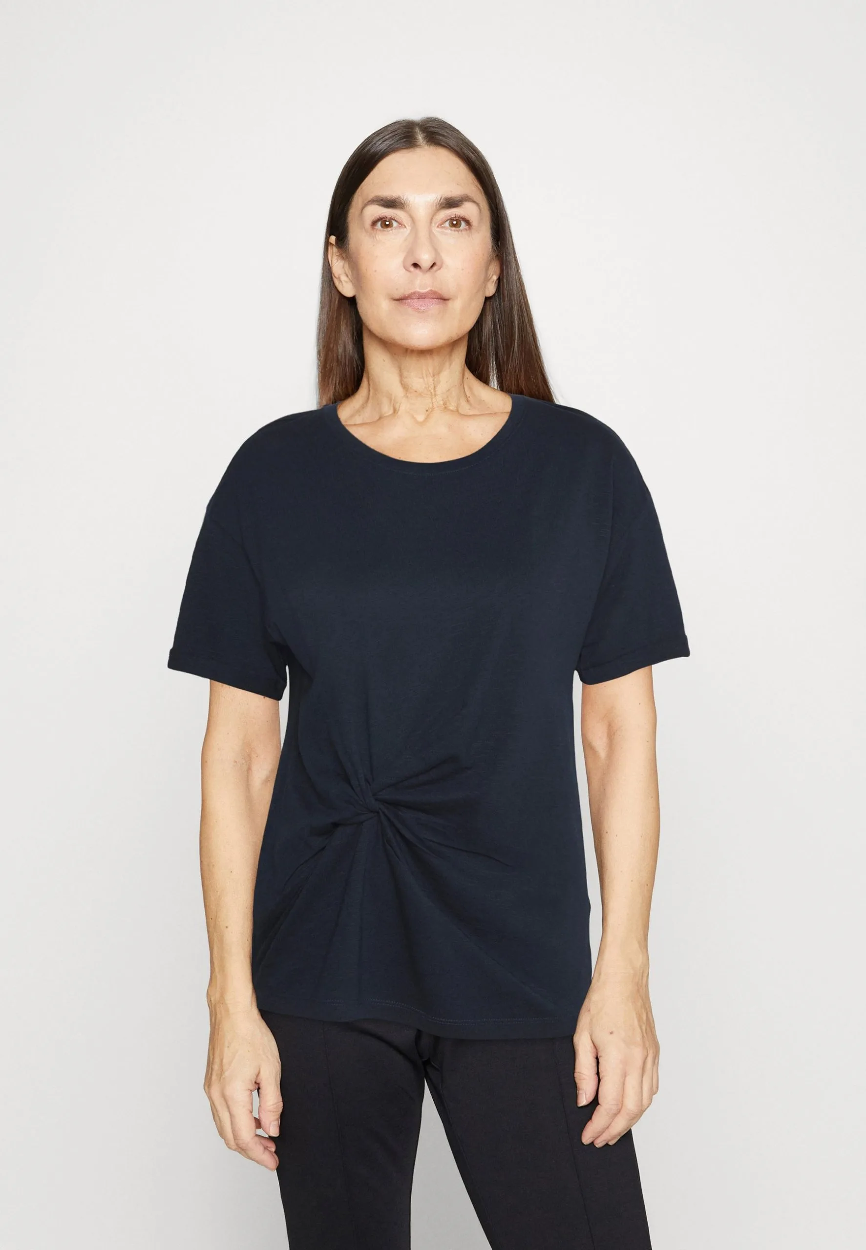 ESPRIT Twisted Hem - T-Shirts Med Print - Navy 3 ESPRIT Twisted Hem - T-Shirts Med Print - Navy