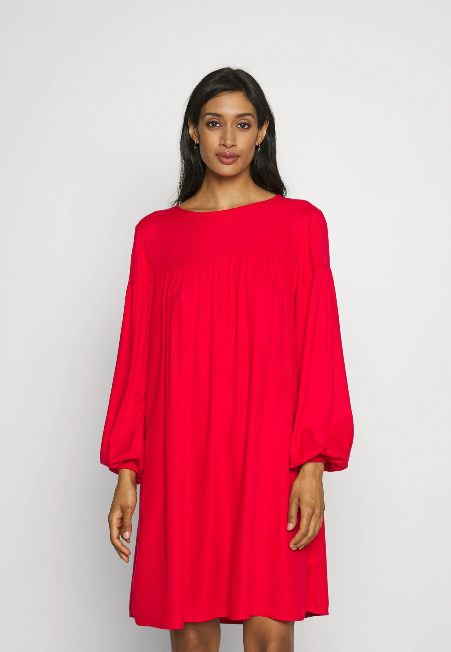 Edc By Esprit Easy Care Dress - Kjole - Dark Red 3 Edc By Esprit Easy Care Dress - Kjole - Dark Red