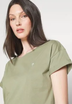 ESPRIT Shimmer Tee - T-Shirts - Light Khaki -ESPRIT Butikk 86987fbca84c47dabc2763974ec42701