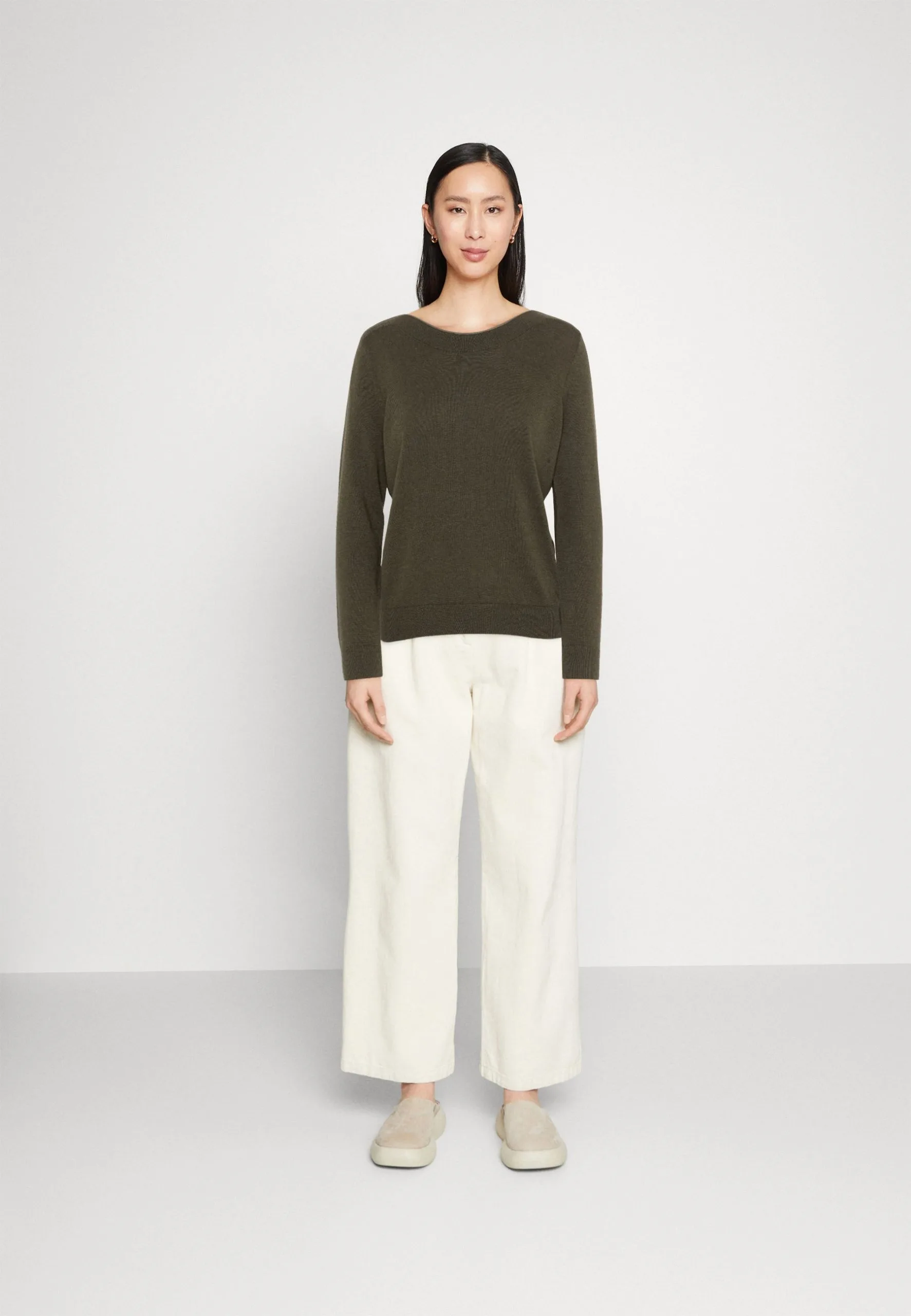 ESPRIT Strikkegenser - Khaki Green 4 ESPRIT Strikkegenser - Khaki Green - Bilde 2