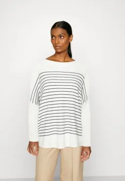 ESPRIT Striped - Strikkegenser - Off White