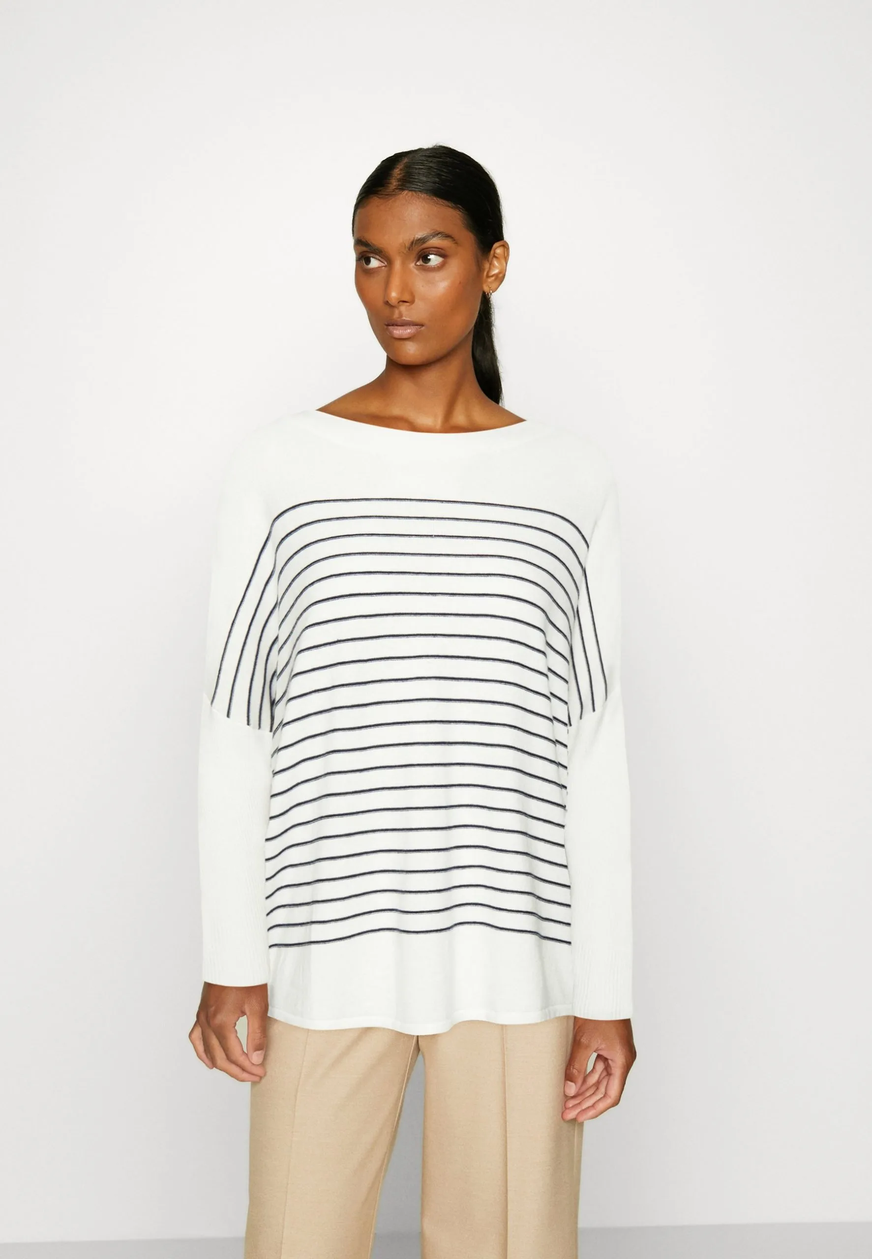 ESPRIT Striped - Strikkegenser - Off White 3 ESPRIT Striped - Strikkegenser - Off White