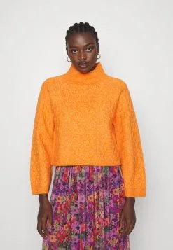 ESPRIT Cable- Strikkegenser - Golden Orange