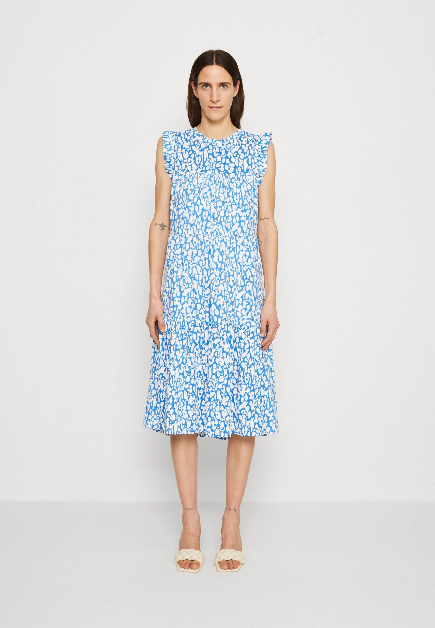 Edc By Esprit Printed - Kjole - Bright Blue 3 Edc By Esprit Printed - Kjole - Bright Blue