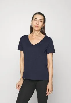 Edc By Esprit Slub V-Neck - T-Shirts - Navy 9 Edc By Esprit Slub V-Neck - T-Shirts - Navy -ESPRIT Butikk 9091e3cea37042828834084f5507adce