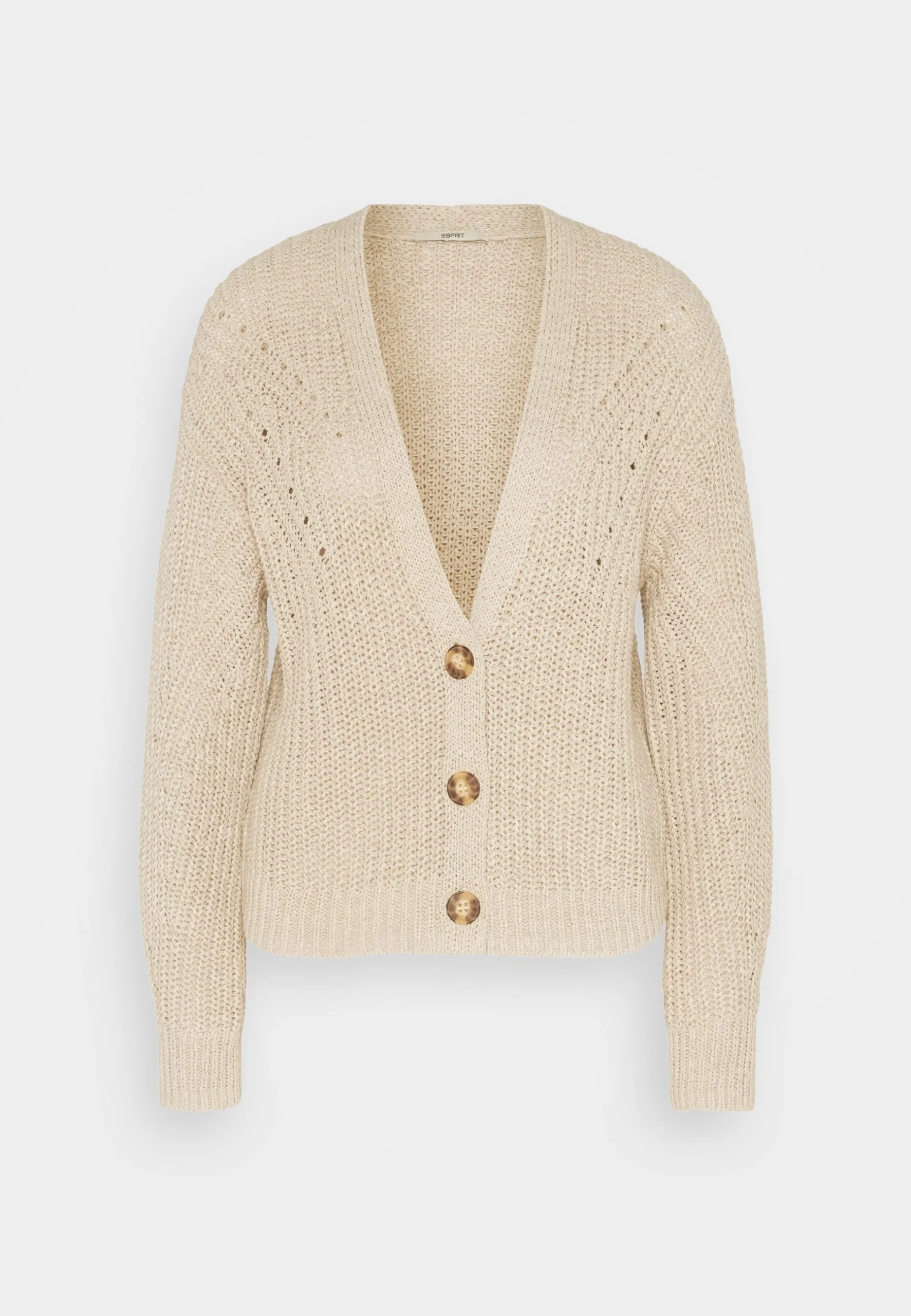 ESPRIT Tape Stitch - Cardigan - Light Taupe 7 ESPRIT Tape Stitch - Cardigan - Light Taupe - Bilde 5