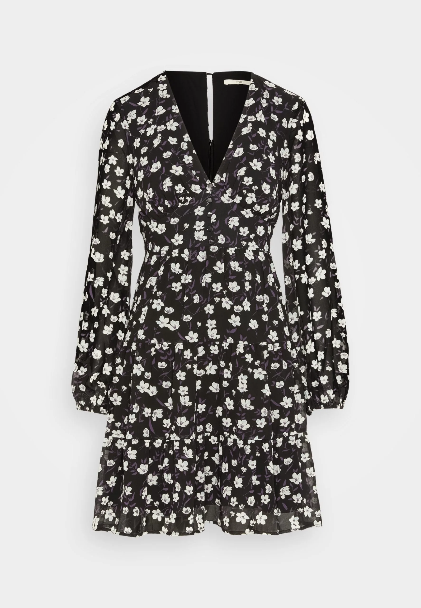 Edc By Esprit Vneck Tiere - Kjole - Black 7 Edc By Esprit Vneck Tiere - Kjole - Black - Bilde 5