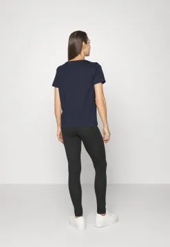 Edc By Esprit Slub V-Neck - T-Shirts - Navy