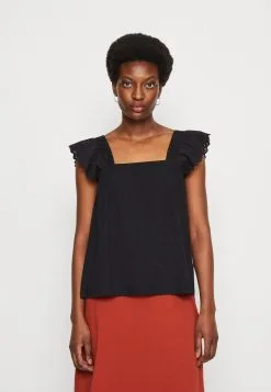 ESPRIT Butikk 45 Edc By Esprit Ang - T-Shirts Med Print - Black