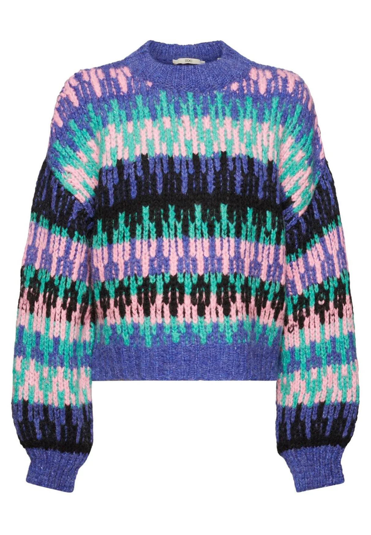 Edc By Esprit Cropped Jacquar - Strikkegenser - Bright Blue 8 Edc By Esprit Cropped Jacquar - Strikkegenser - Bright Blue - Bilde 6