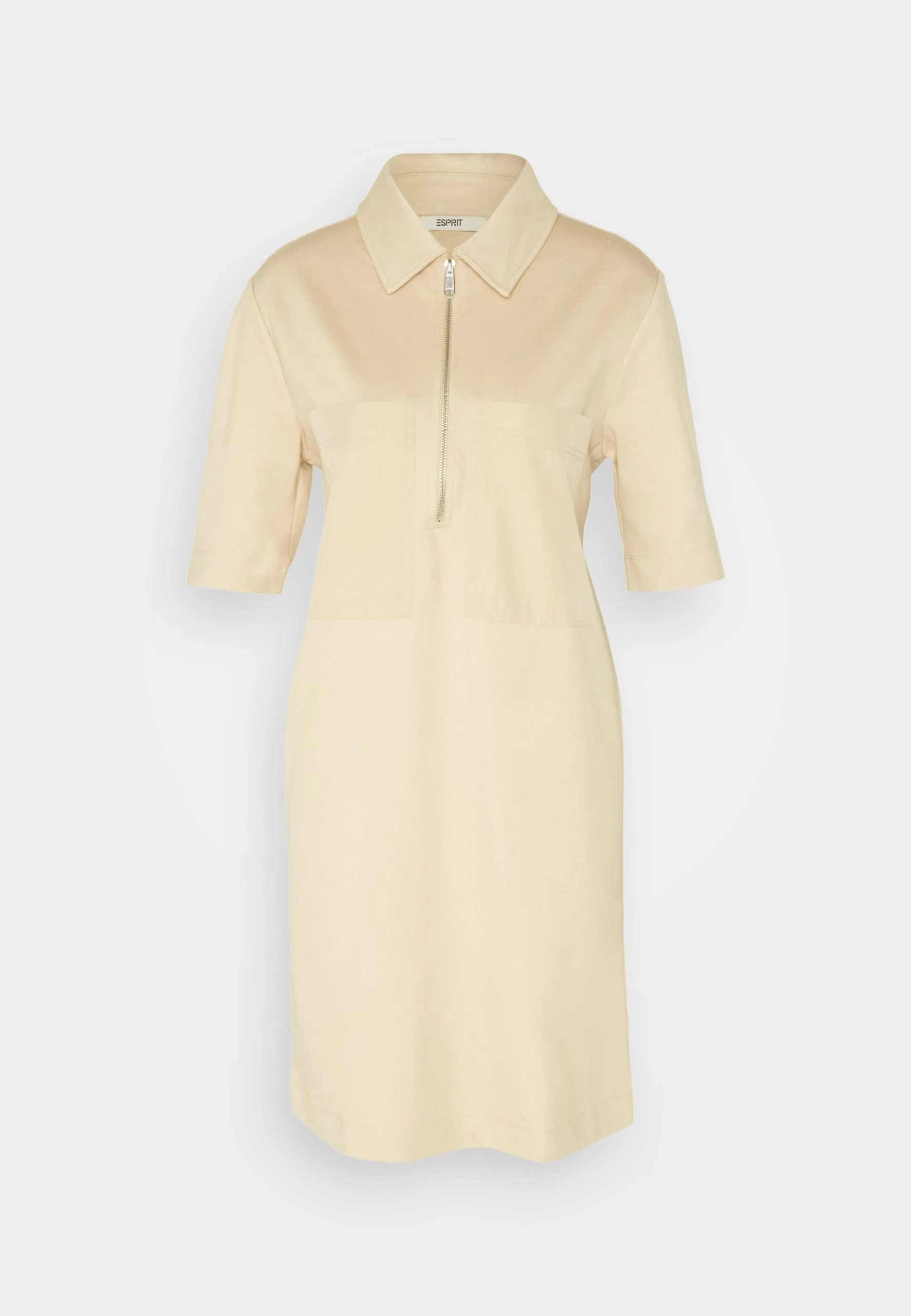 ESPRIT Zip Dress - Jerseykjole - Sand 7 ESPRIT Zip Dress - Jerseykjole - Sand - Bilde 5